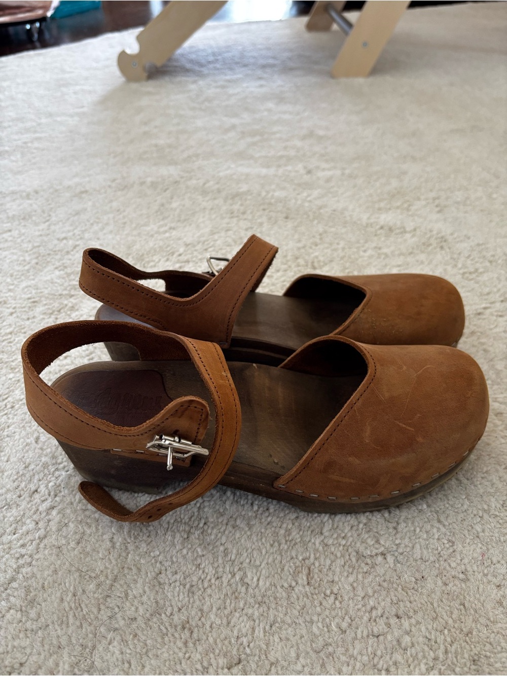 SANDGRENS Saragasso classic clog sandals in DEXTER TAN - Picture 3 of 5